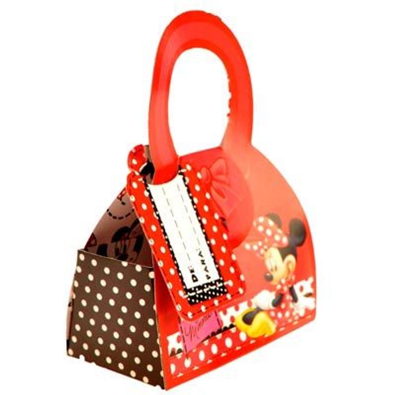 Caixa Surpresa Bolsa Minnie Vermelha Disney - 8 unidades - Regina Festas