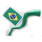 Corneta com Bandeira Brasil Sortida - Copa do Mundo - Verde / Amarelo