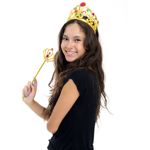 Coroa Princesa Sortida Acessório Para Fantasia Abrakadabra Dourado