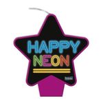 Vela Plana Estrela - Neon - Pink - Festcolor