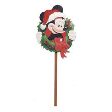 Pick Médio de Madeira Mickey Guirlanda para Jardim 38cm - 01 unidade - Natal Disney - Cromus - Magazine 25