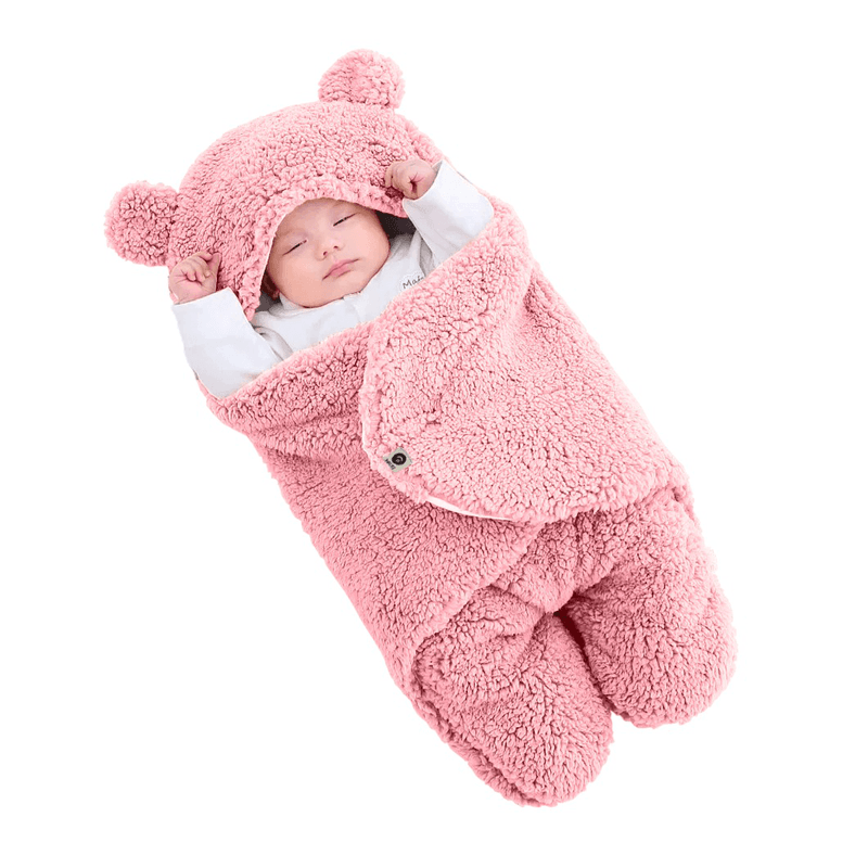 Saco de Dormir Para Bebê Mantinha Rosa de Ursinha  M