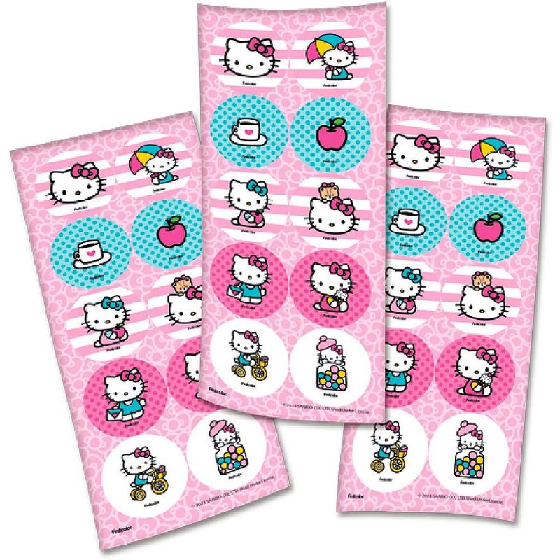 Adesivo Redondo Hello Kitty com 30 - Festcolor