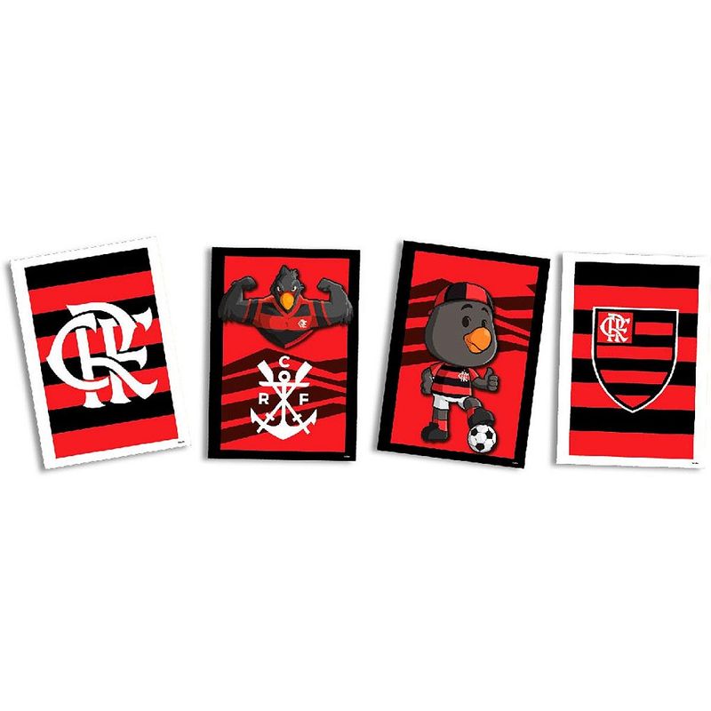 Quadro Decorativo Flamengo 2023 C/4 - Festcolor