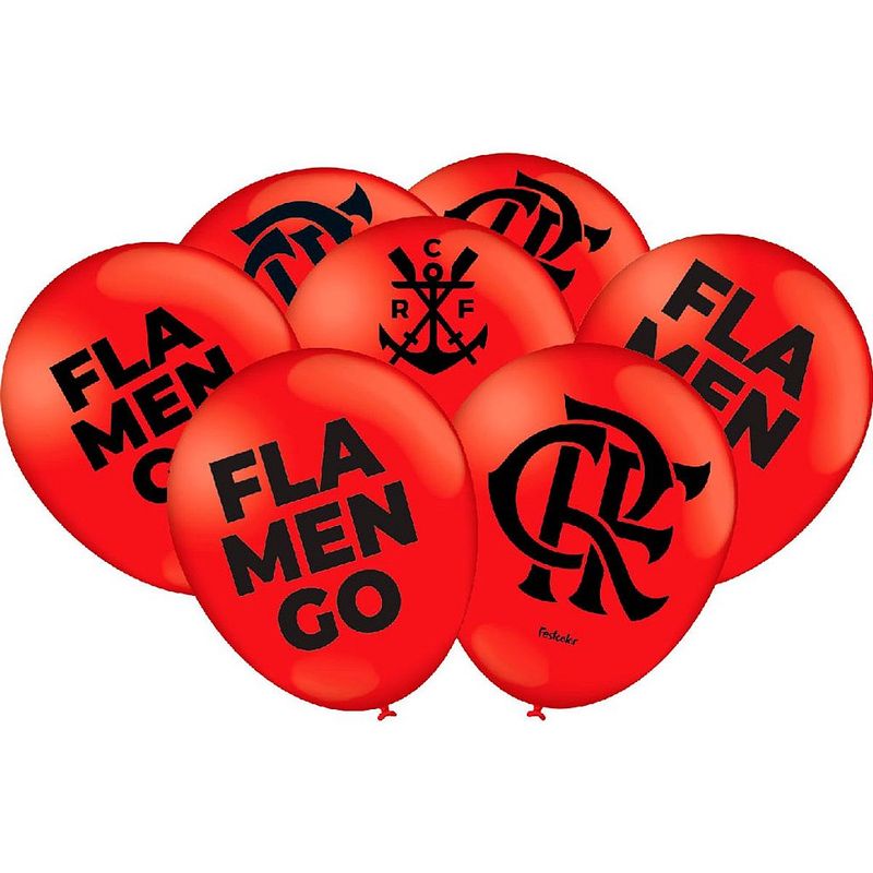 Balão 9 dec Flamengo 2023 c/25 Vermelho - Estcolor