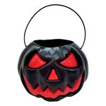 Mini Baldinho de Halloween com Alça - Abóbora Preto - 6x7cm - 1 unidade - Magazine 25