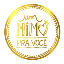 Adesivo "Um Mimo Pra Você" - Ref.2106 - Hot Stamping - Dourado - 50 unidades - Stickr - Magazine 25