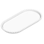 Bandeja Esfera Acrílica Durável Oval - Branco - 25x13cm - 1 unidade - Rizzo - Rizzo
