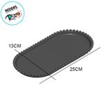 Bandeja Esfera Acrílica Durável Oval - Branco - 25x13cm - 1 unidade - Rizzo - Rizzo