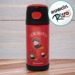 Garrafa Térmica com Canudo Hogwarts - 350ml - 1 unidade - Zona Criativa - Magazine 25