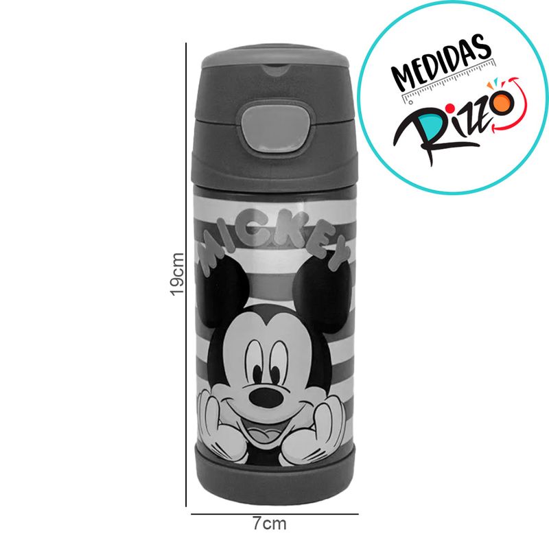 Garrafa Térmica com Canudo Mickey Mouse - 350ml - 1 unidade - Zona Criativa - Magazine 25