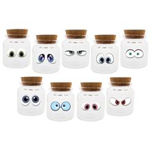 Potinho de Vidro com Adesivo Olhinhos das Emoções - 50ml - 9 unidades - Magazine 25