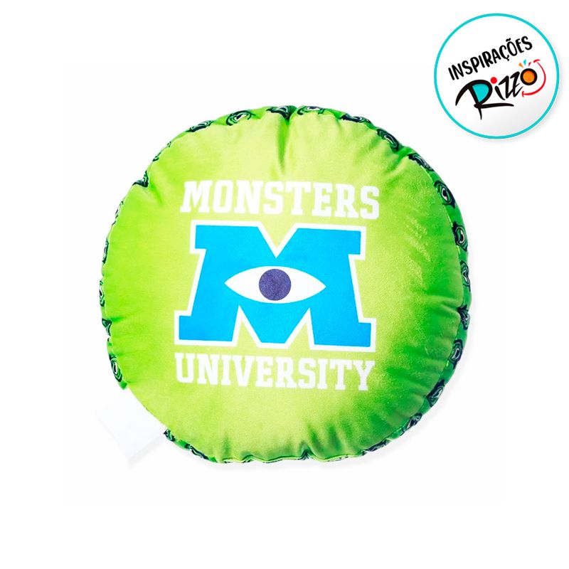 Almofada Redonda Mike Monstros S.A - 32cm - 1 unidade - Zona Criativa - Magazine 25