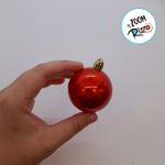 Bola de Natal em Tubo - Vermelho Perolado - 5cm - 6 unidades - Cromus - Magazine 25