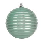 Bola de Natal Ondas VDY Cor Verde Mint 10cm 04 Unidades - Cromus - Magazine 25