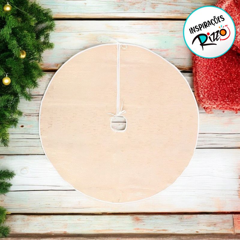 Saia Para Árvore de Natal - Ouro - 100cm  - 1 unidade - Cromus - Magazine 25