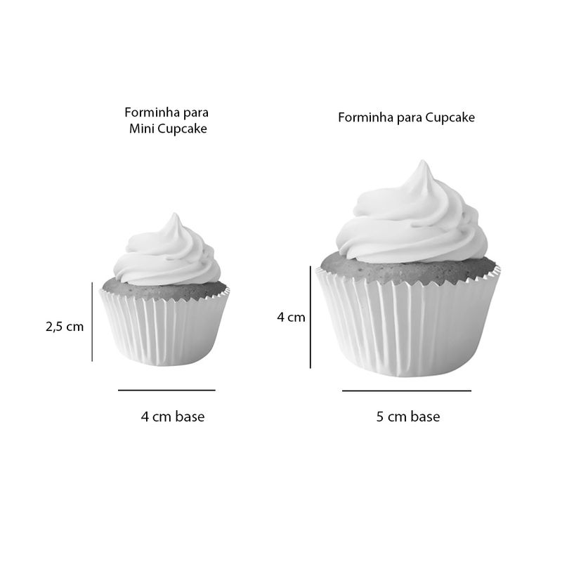 Forminha Forneável para Cupcake - Rosa Bebê - 45 unidades - Mago - Magazine 25