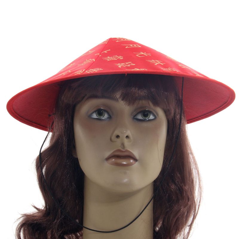 Chapéu Chinês Vermelho Unissex