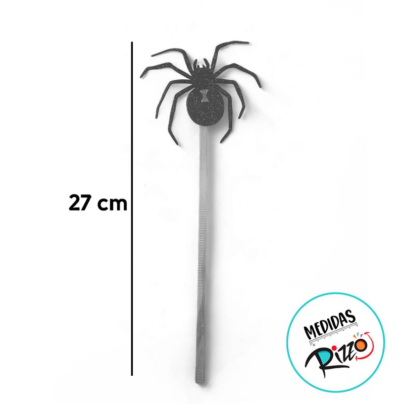 Palito Decorativo Halloween - Aranha - 27cm - 5 unidades - Magazine 25