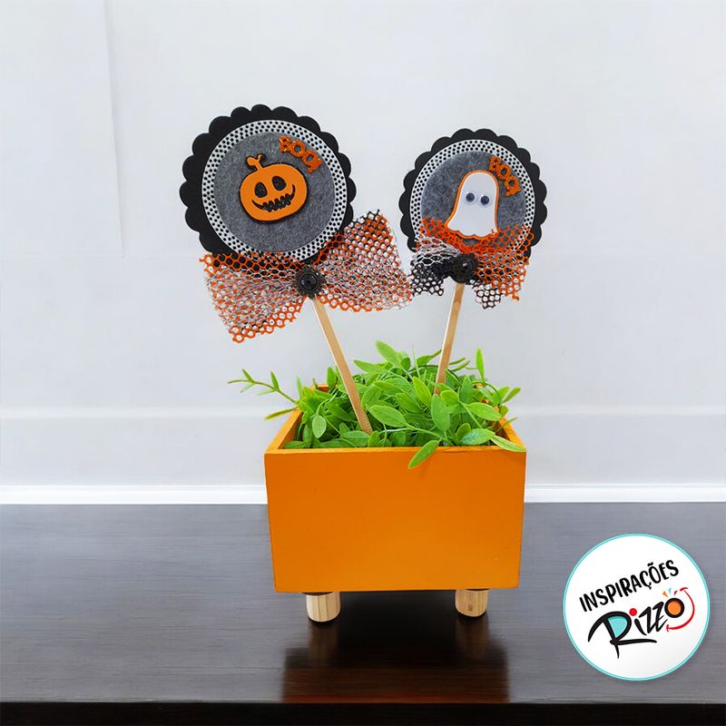 Palito Decorativo Halloween - Fantasminha Boo! - 29cm - 1 unidade - Magazine 25