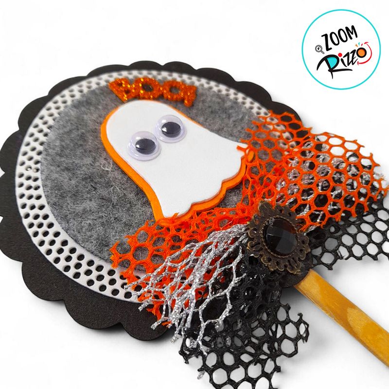 Palito Decorativo Halloween - Fantasminha Boo! - 29cm - 1 unidade - Magazine 25