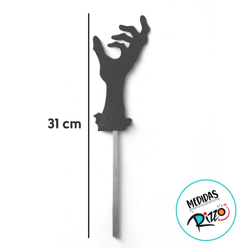 Palito Decorativo Halloween - Mãos - 31cm - 6 unidades - Magazine 25