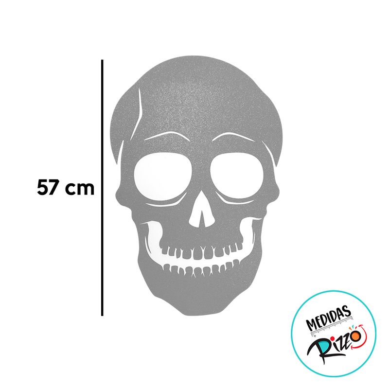 Placa Decorativa em EVA - Crânio - 37x57cm - 1 unidade - Magazine 25