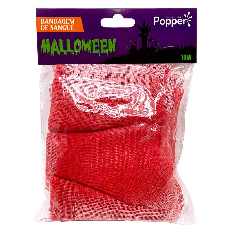 Halloween Fantasia Bandagem de Sangue 10m - Popper