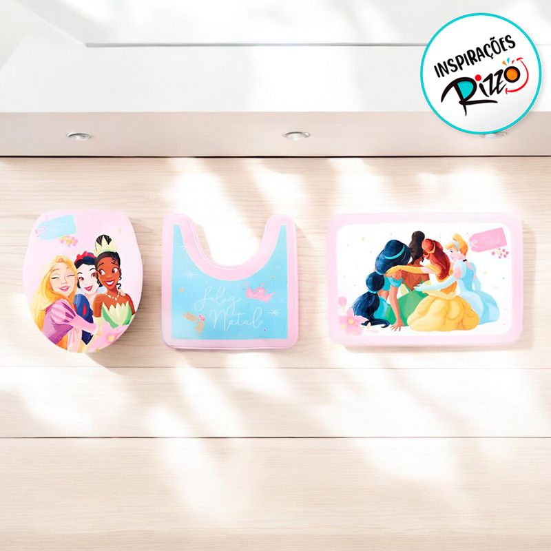 Kit para Banheiro Disney Original - Princesas - 3 unidades - Cromus - Rizzo