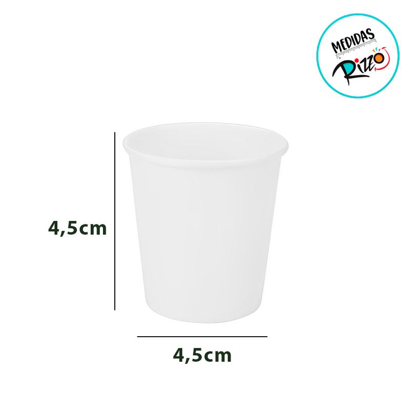 Copo de Papel Biodegradável 30ml - Branco - 40 unidades - Rizzo