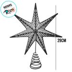 Topo Estrela Para Árvore de Natal Metal - 25x29cm - 1 unidade - Magazine 25