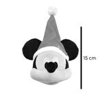 Pelúcia Cabeça Mickey c/ Gorro de Natal - 15 cm - Natal Disney - 1 unidade - Cromus - Magazine 25