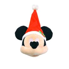 Pelúcia Cabeça Mickey c/ Gorro de Natal - 15 cm - Natal Disney - 1 unidade - Cromus - Magazine 25