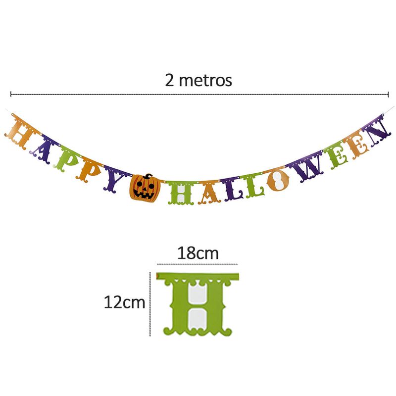 Faixa Happy Halloween Ref.H205 - Silver Festas