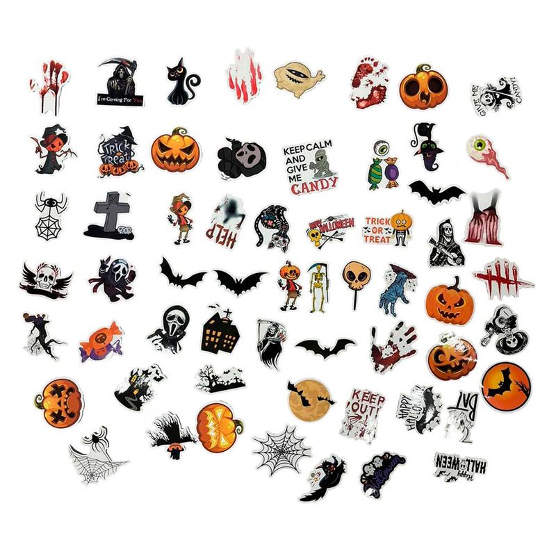 Halloween Adesivos Sortidos c/60 Ref.H342 - Silver Festas