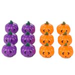 Halloween Enfeite Abóbora Roxo e Laranja c/12 Ref.H304 - Silver Festas