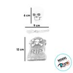 Enfeite Decorativo Halloween - Lápide com Esqueletos - 12cm - 10 unidades - Cromus - Magazine 25