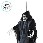 Enfeite Decorativo Halloween - Caveira com Capa Castiel - 60cm - Som, Luz e Movimento - 1 unidade - Cromus - Magazine 25