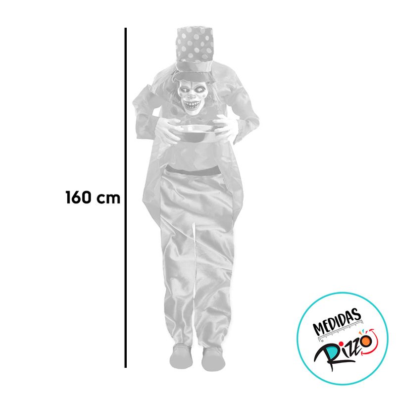 Enfeite Decorativo Halloween - Palhaço Jack - 160cm - Som, Luz e Movimento - 1 unidade - Cromus - Magazine 25