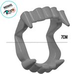 Kit Dentadura de Halloween - "Dentes de Vampiro" - Vermelha - 8 unidades - Magazine 25