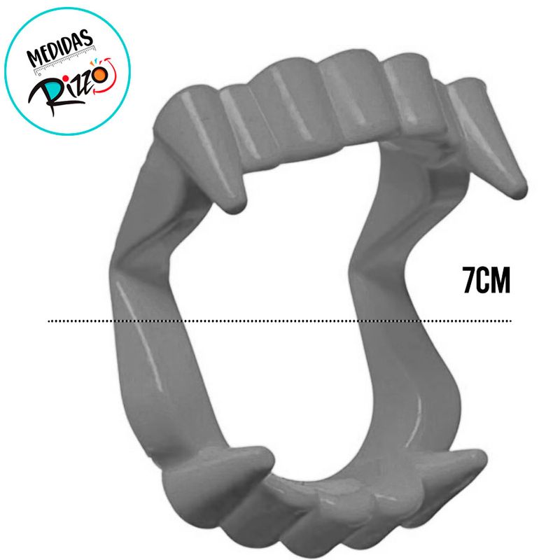 Kit Dentadura de Halloween - "Dentes de Vampiro" - Vermelha - 8 unidades - Magazine 25