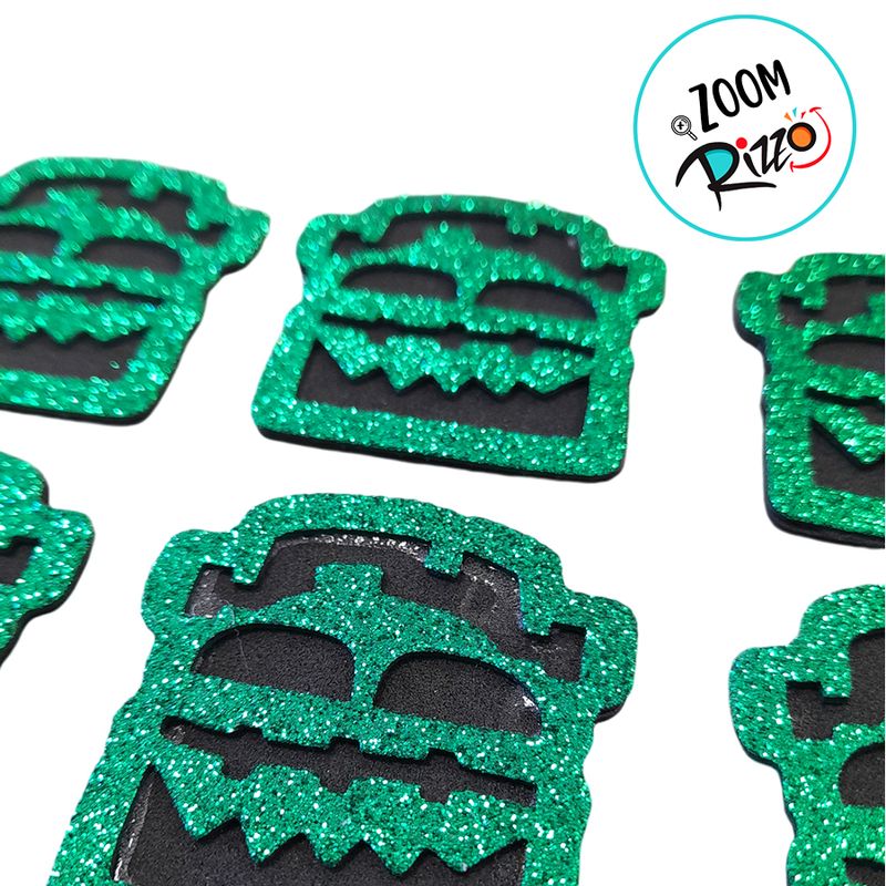 Aplique Decorativo Halloween - Frankenstein - 5cm - 10 unidades - Magazine 25