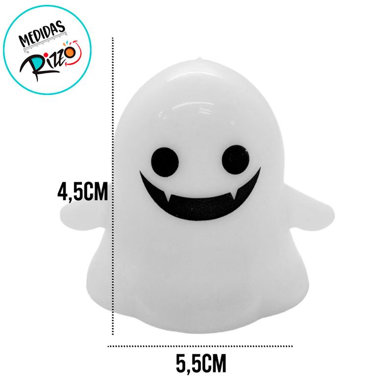 Vela Decorativa Com Led Halloween - Fantasma Sorriso - 5,5x4,5cm - 1 unidade - Magazine 25