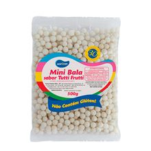 Mini Balinha para Lembrancinha Sabor Tutti Frutti - Branca - 500g  - 1 unidade - Magazine 25