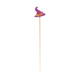 Pick Decorativo Halloween Chapéu de Bruxa 12cm - 12 Un