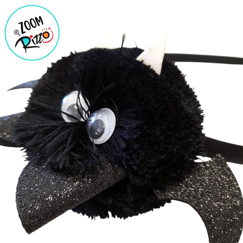 Tiara Pompom Morcego - Preto - 1 unidade - Magazine 25