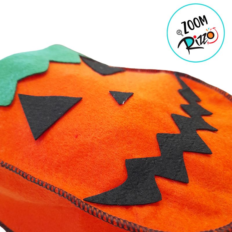 Sacola de Feltro de Halloween - Abóbora - 16x14,5cm - 1 unidade - Magazine 25