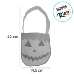 Sacola de Feltro de Halloween - Abóbora - 16x14,5cm - 1 unidade - Magazine 25