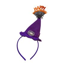 Tiara Chapéu da Bruxa "Happy Halloween" - Roxo - 1 unidade - Magazine 25