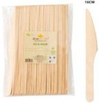 Talher Madeira Natural Faca 16cm - 50 Un